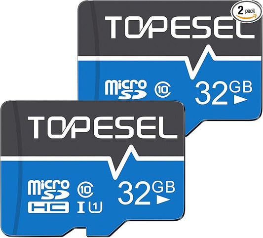 TOPESEL 32GB Micro SD Card 2 Pack Memory Cards MicroSDHC UHS-I TF Card Class 10 by TOPESEL