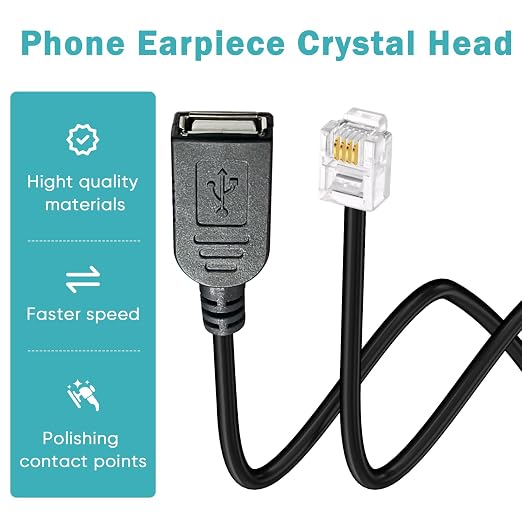 Rj116p4c to USB Bus, Used for Telephone Communication, Modem Adapter, Fax - Image 5