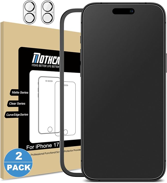 Mothca 2 Pack Matte Glass Screen Protector by MothcaDirect