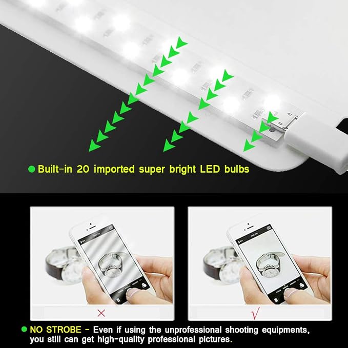 Mini Photo Studio Tent Jewelry Light Box Kit, SENLIXIN Portable Foldable Small - Image 4