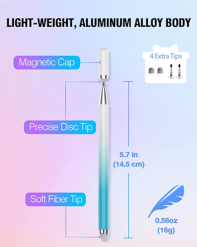 Stylus Pen for Touchscreen, 2 in 1 Stylists Pens Compatible - Image 7