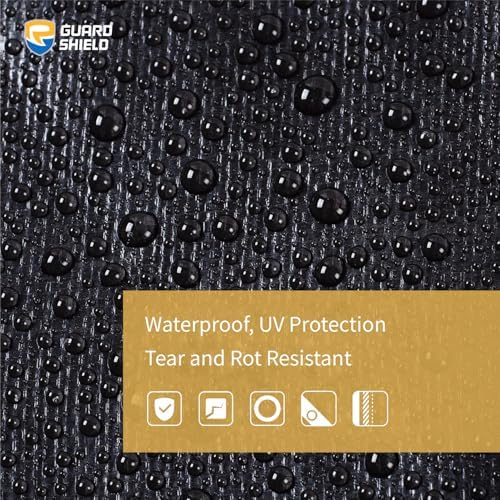 GUARD SHIELD Tarps Heavy Duty Waterproof 12x20 Feet Black Poly Tarp Cover - Image 3