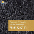 GUARD SHIELD Tarps Heavy Duty Waterproof 12x20 Feet Black Poly Tarp Cover - Image 3