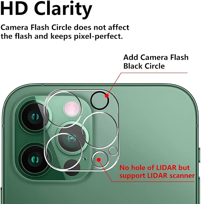 3PCS Rear Back Camera Lens Protector Tempered Glass - Image 2