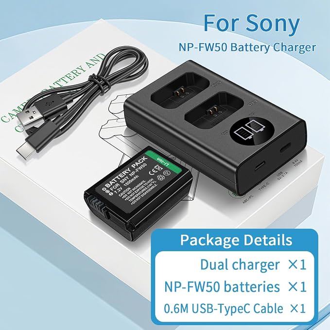 NP-FW50 1500mAh Rechargeable Lion Battery - Image 4