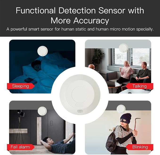 Presence Sensor, WenzhiIoT Smart Motion Sensor WiFi 5.8 GHz Radar MmWave - Image 7