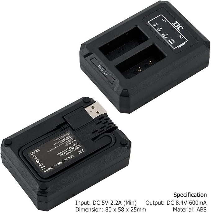 JJC LP-E17 Battery Charger USB Dual Slot - Image 2