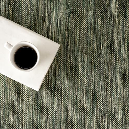 nuLOOM Asha Green Bordered Power Loomed Indoor/Outdoor Area Rug - Image 6