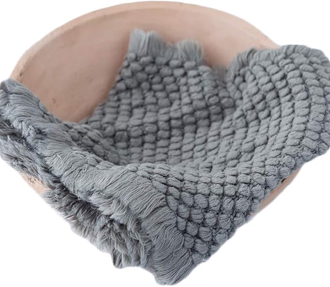 Zeroest Baby Photography Props Basket Braid Wool Wrap Newborn Photo Shoot - Image 3