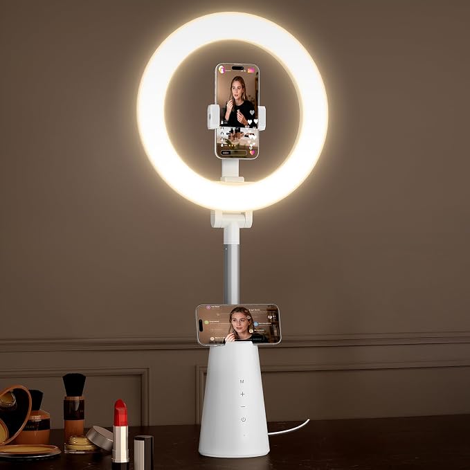 Ring Light for Makeup and Video Recording, Touch Control, Dimmable LED Selfie by Halluv