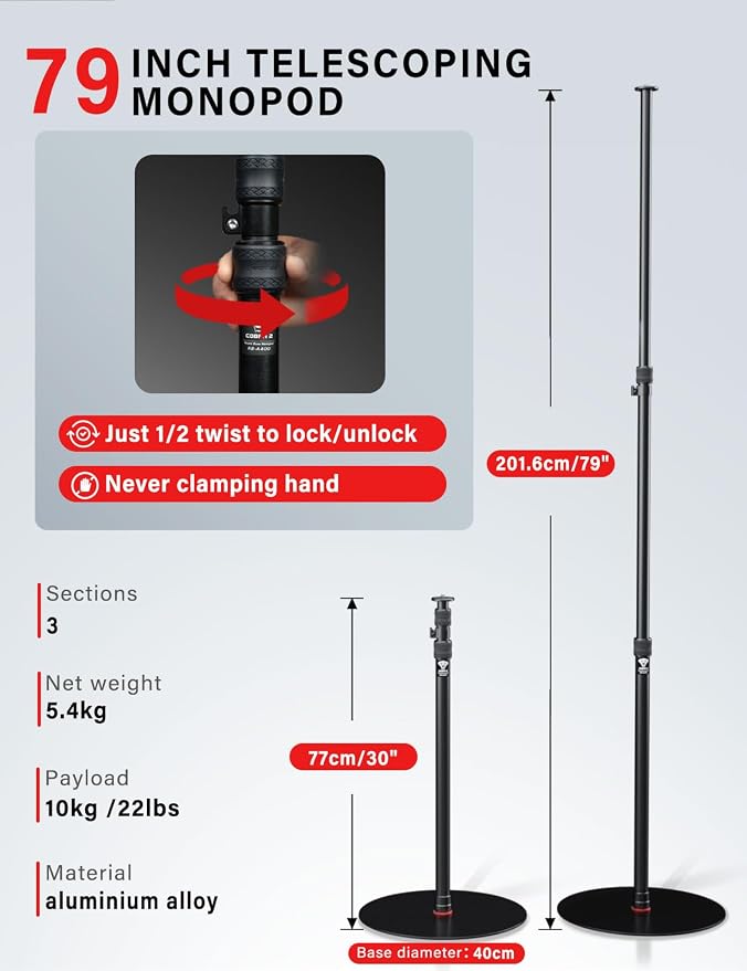 IFOOTAGE A400 Round Base Monopod - Image 6