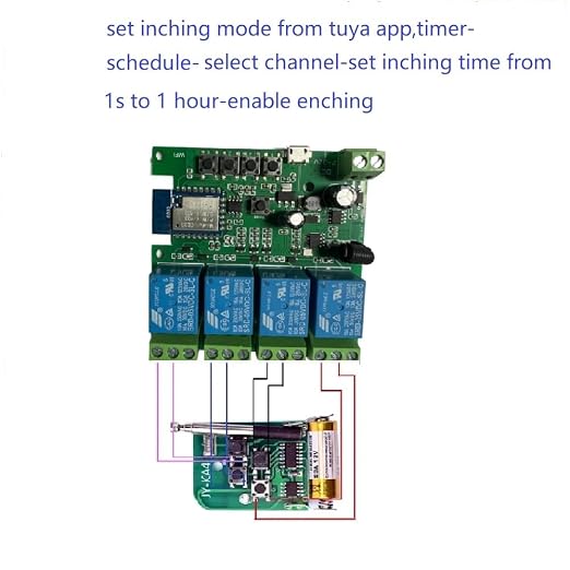 4 Channel Smart WiFi RF Bluetooth Wireless Dry Contact Relay Switch Module - Image 6