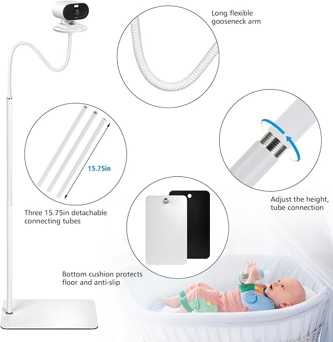Baby Monitor Floor Stand Holder Mount Universal Baby Camera Stand - Image 3