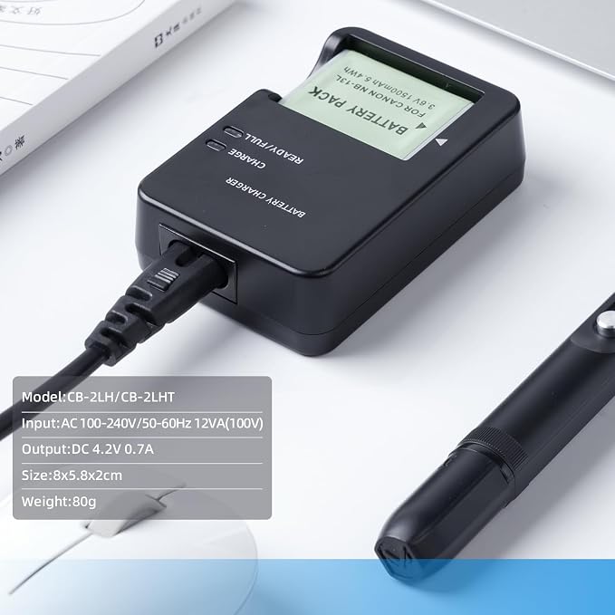 CB-2LH CB-2LHT NB-13L Battery Charger Compatible - Image 8