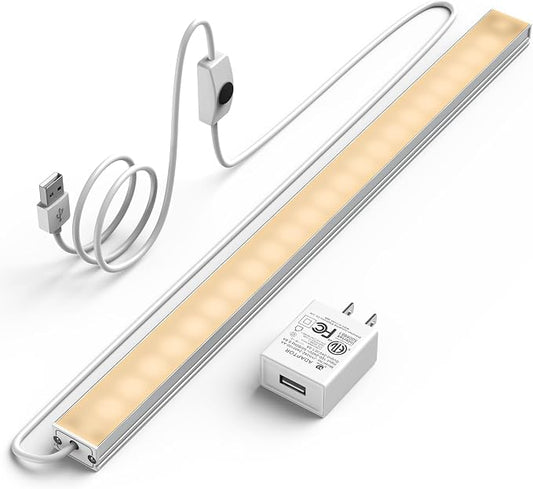 Led Under Cabinet Light, 12 Inch Led Light Bar, Warm White 3000K, Plug in by ASOKO