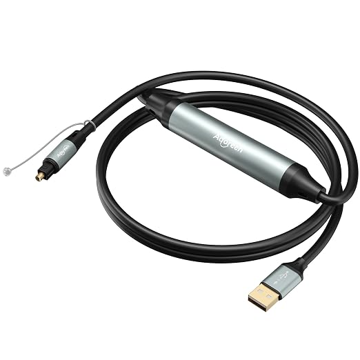 Adoreen Unidirectional USB A 2.0 to Toslink Digital Optical Audio Cable 4 Ft by Adoreen