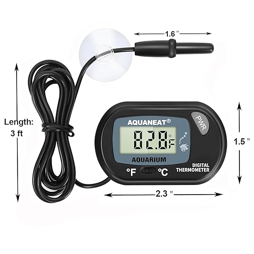 AQUANEAT Aquarium Thermometer, Fish Tank Thermometer, Digital Temperature Test - Image 6