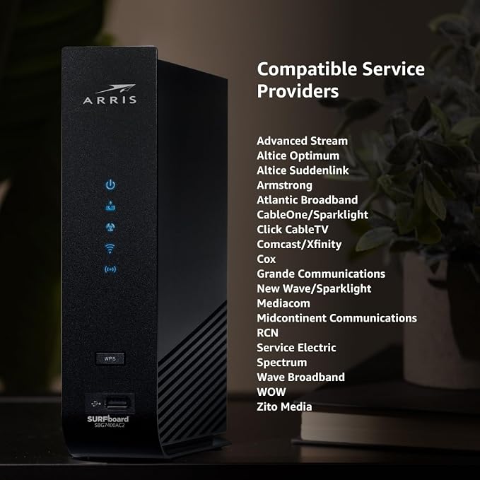 ARRIS - Modem Router Combo - Fast DOCSIS 3.0 & AC2350 WiFi, Four 1 Gbps Ports - Image 8