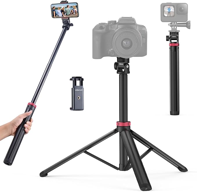 ULANZI 81" Tall Tripod for Camera&Phone, Extendable Aluminum Light Stand - Image 8