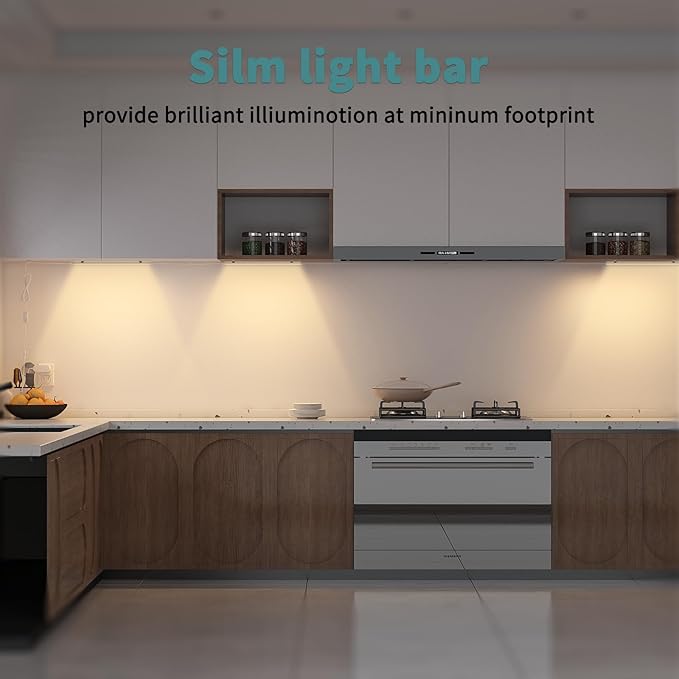 ASOKO Dimmable LED Under Cabinet Lights Warm White 2700K, 24V ETL Listed Plug - Image 6