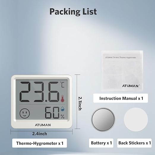 ATuMan Mini Digital Hygrometer Indoor Thermometer - Image 8
