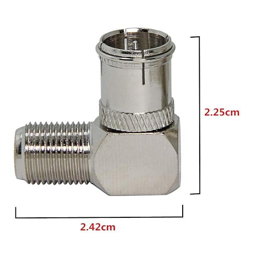 Coax Quick Connect, 2 Pack Right Angle F Male to Female Push On Adapter - Image 5