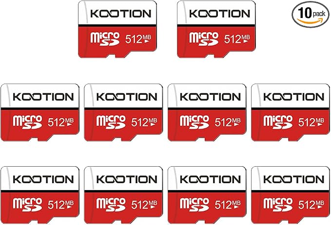 10-Pack 512MB Micro SD Card, KOOTION Class 4 Low Capacity Memory Cards by KOOTION