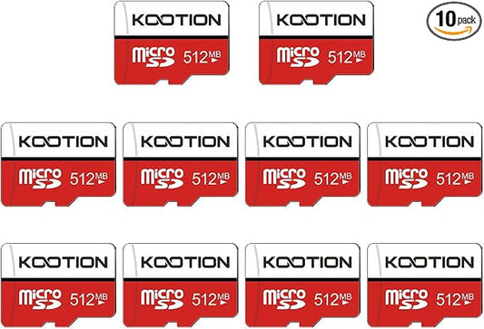 10-Pack 512MB Micro SD Card, KOOTION Class 4 Low Capacity Memory Cards by KOOTION