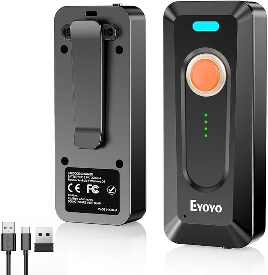 Eyoyo Portable 2D Bluetooth Barcode Scanner by Eyoyo