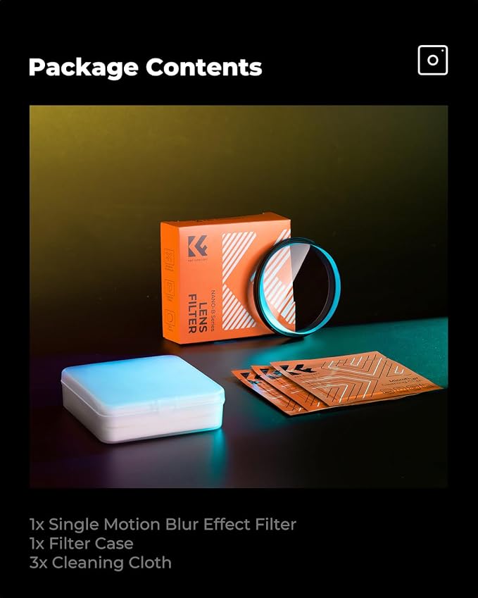 K&F CONCEPT 82mm Unilateral Blur Ghost Motion Filter Super Speed Effects - Image 8