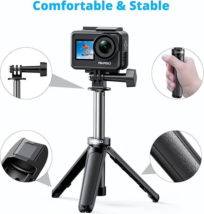 AKASO Mini Selfie Stick Tripod Lightweight Extension - Image 3