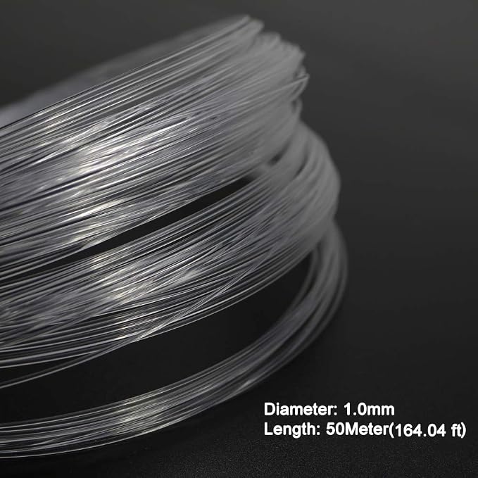 AZIMOM PMMA Plastic End Glow Fiber Optic Cable 1mm 50m/Roll - Image 6