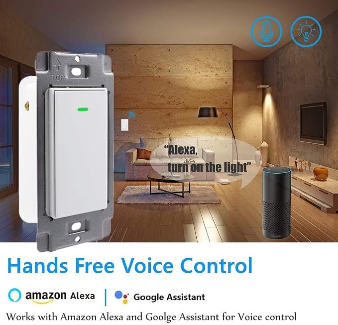 Nexete 3-Way Smart Wi-Fi Wall Light Switch Work - Image 3