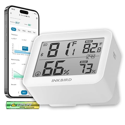 Temperature Hygrometer Monitor, Hygrometer Thermometer, Remote APP Control by Inkbird