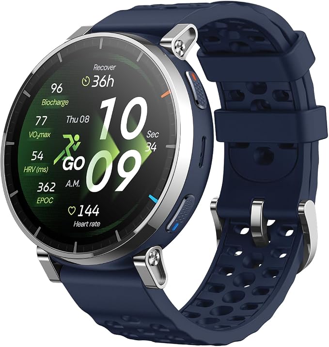 Amazfit Active 3 Premium GPS Running Smart Watch, 1.32" AMOLED Sapphire Display by Amazfit