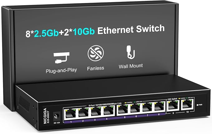 10Gbe Ethernet Switch Unmanaged by NICGIGA