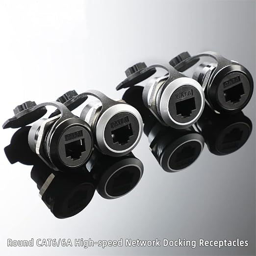 PENGLIN 10PCS RJ45 Shielded Panel Mount Connector, CAT6//5e/5 8P8C Ethernet LAN - Image 5