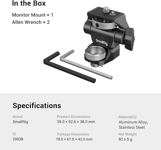 SmallRig Adjustable Camera Monitor Mount - Image 8