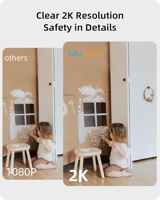 blurams Security Camera 2K, Baby Monitor Dog Camera 360-degree - Image 4