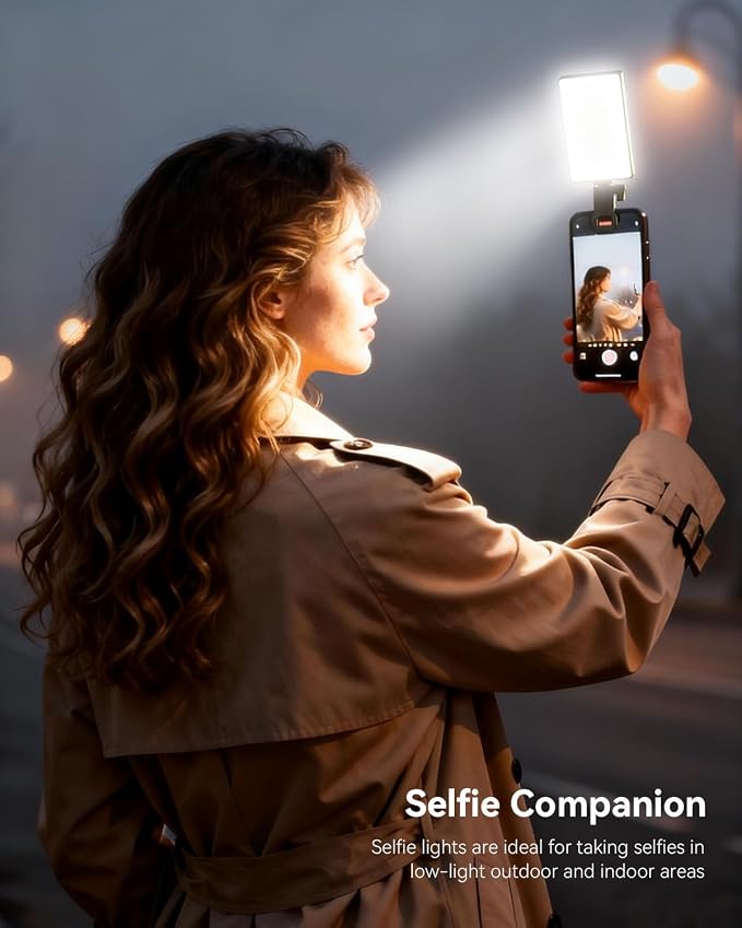 Selfie Light Ring Light for Phone: 90 LED Rechargeable iPhone Fill Lights - Image 6