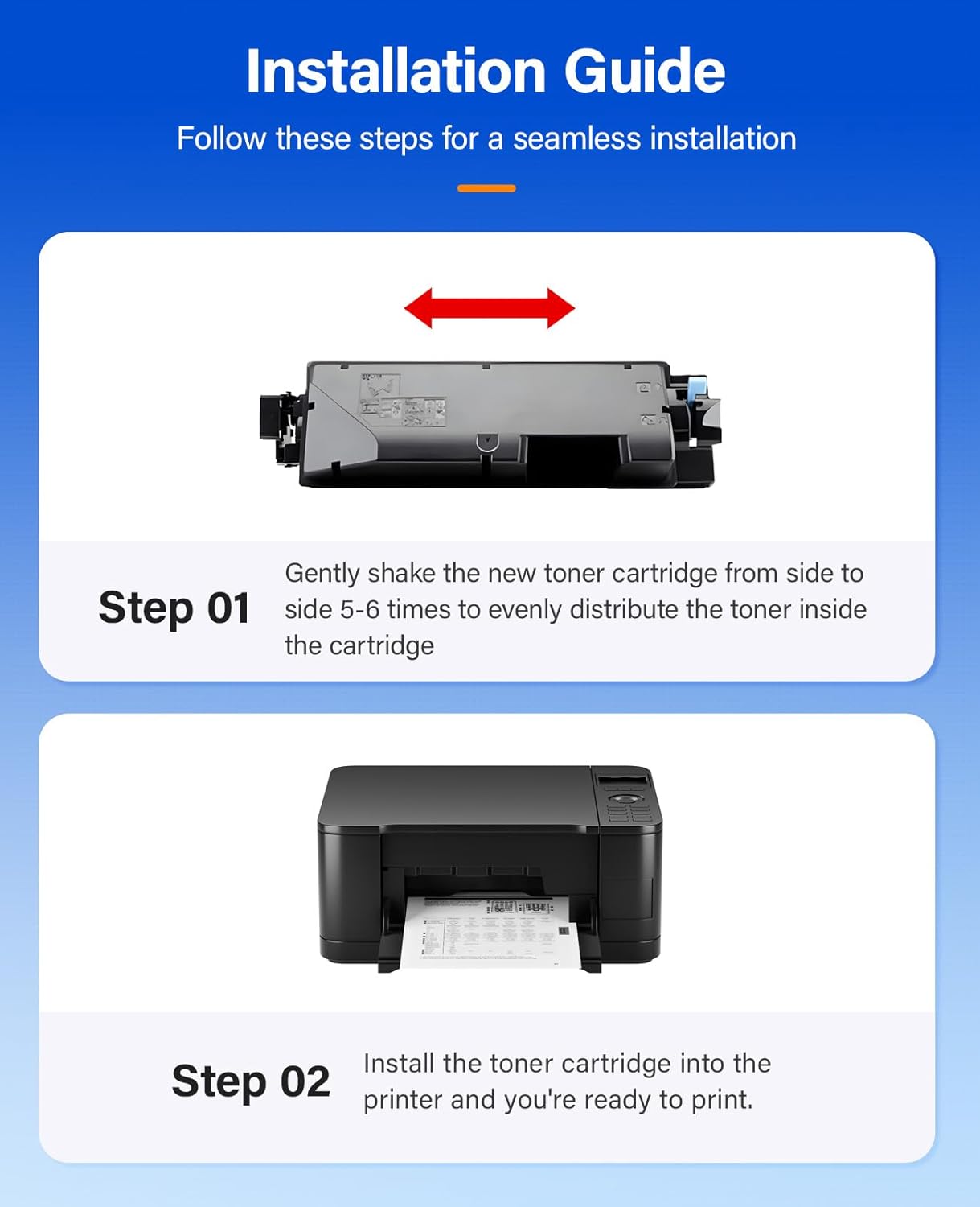 TK-5142 TK5142 Toner Cartridge 4-Pack High Yield Replacement for TK-5142K TK-5142C TK-5142M TK-5142Y Compatible with Kyocera ECOSYS M6530cdn M6030cdn P6130cdn Laser Printer Black Cyan Magenta Yellow