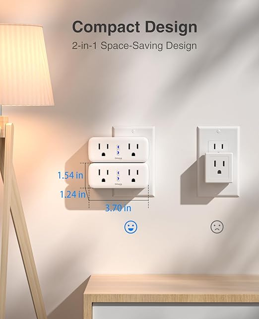 15A Dual Smart Plug 4 Pack, GHome Smart Plugs that Work - Image 6