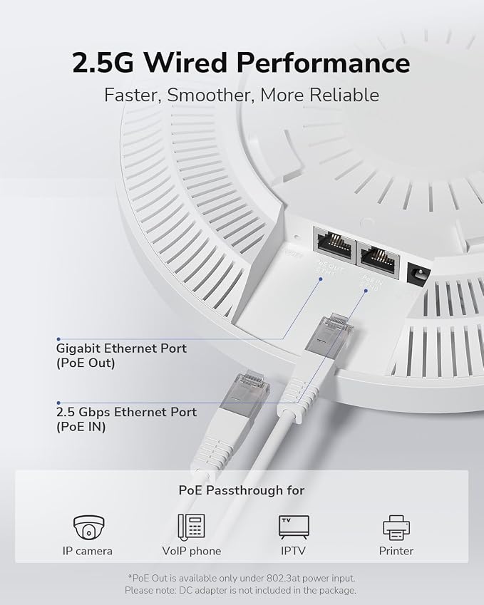 Cudy BE3600 Dual Band Ceiling Mount Wi-Fi 7 Wireless Access Point, 2.5G Port - Image 6