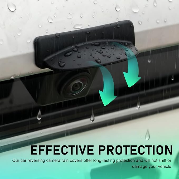 Car Backup Camera Rain Shield, Silicone Rear View Camera Anti-Rain Cover - Image 7