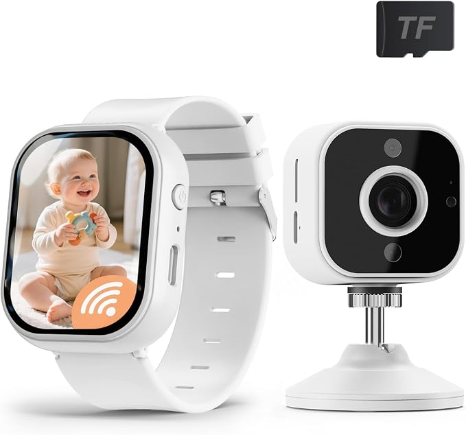 NUOTUN Baby Monitor with Camera and Audio Watch, Wearable Portable 2'' HD Baby by NUOTUN