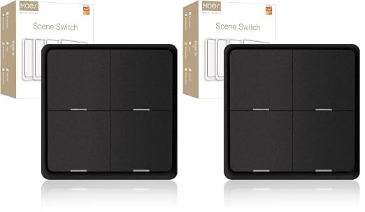MOES Wireless Smart Scene Switch Button, Require MOES HUB, Zigbee Connection by MOES