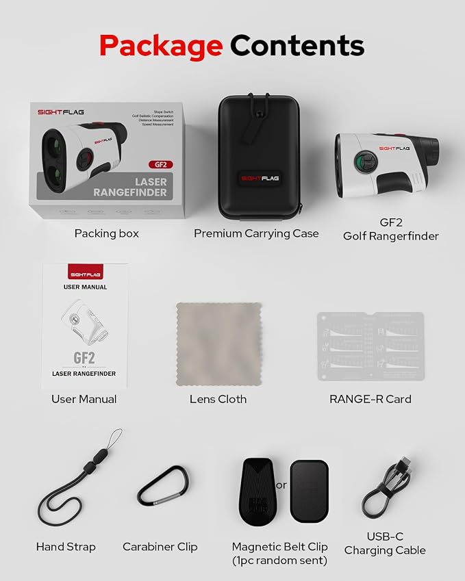 GF2 Golf Rangefinder with Slope, 1300 Yards Laser Range Finder, 7.5X - Image 8
