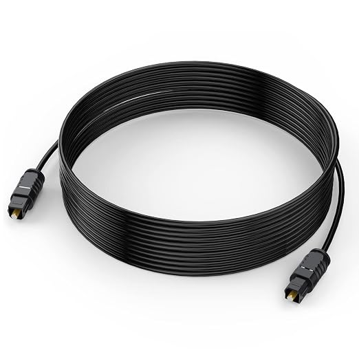 Optical Audio Cable 20 feet, Digital Audio Optical Cable Ultra-Thin Cord by DteeDckDirect