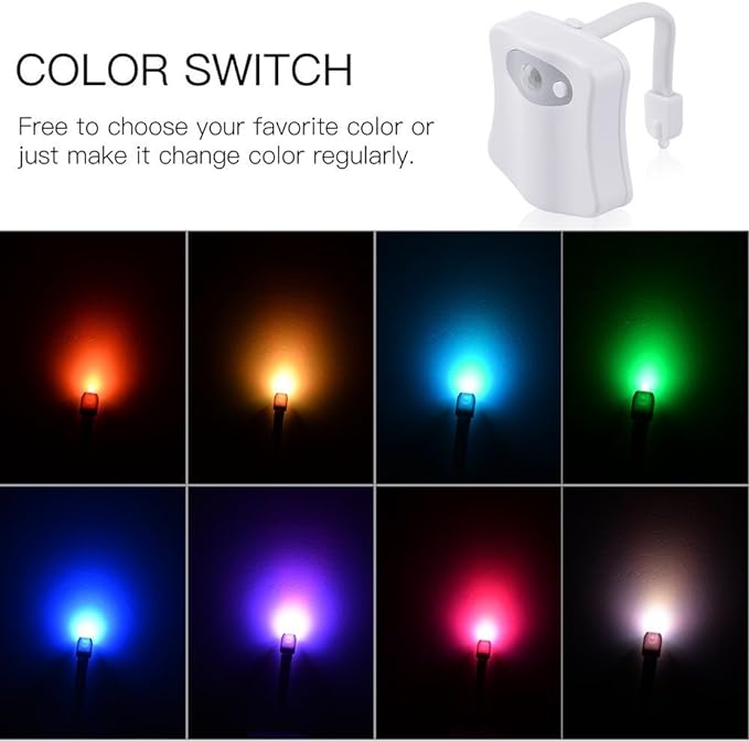 ZEZHOU Original Toilet Night Light 2 Pack, Motion Sensor Activated LED Lamp - Image 4