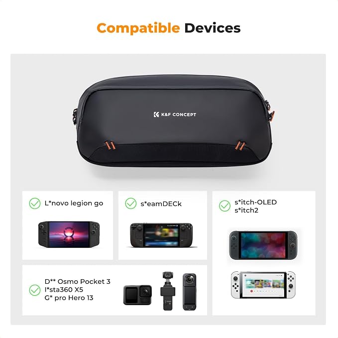 K&F CONCEPT Storage Sling Bag, Vlog Photography Camera Bag, Portable Carrying - Image 4